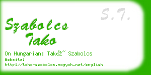 szabolcs tako business card